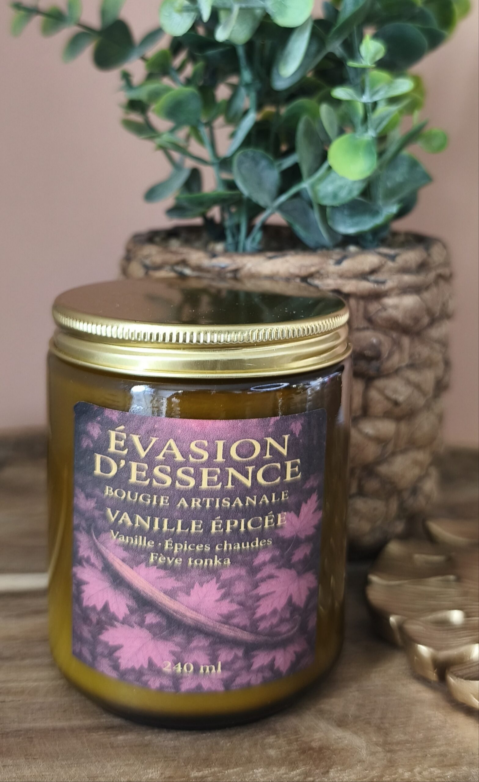 Bougie Artisanale – Vanille épicée