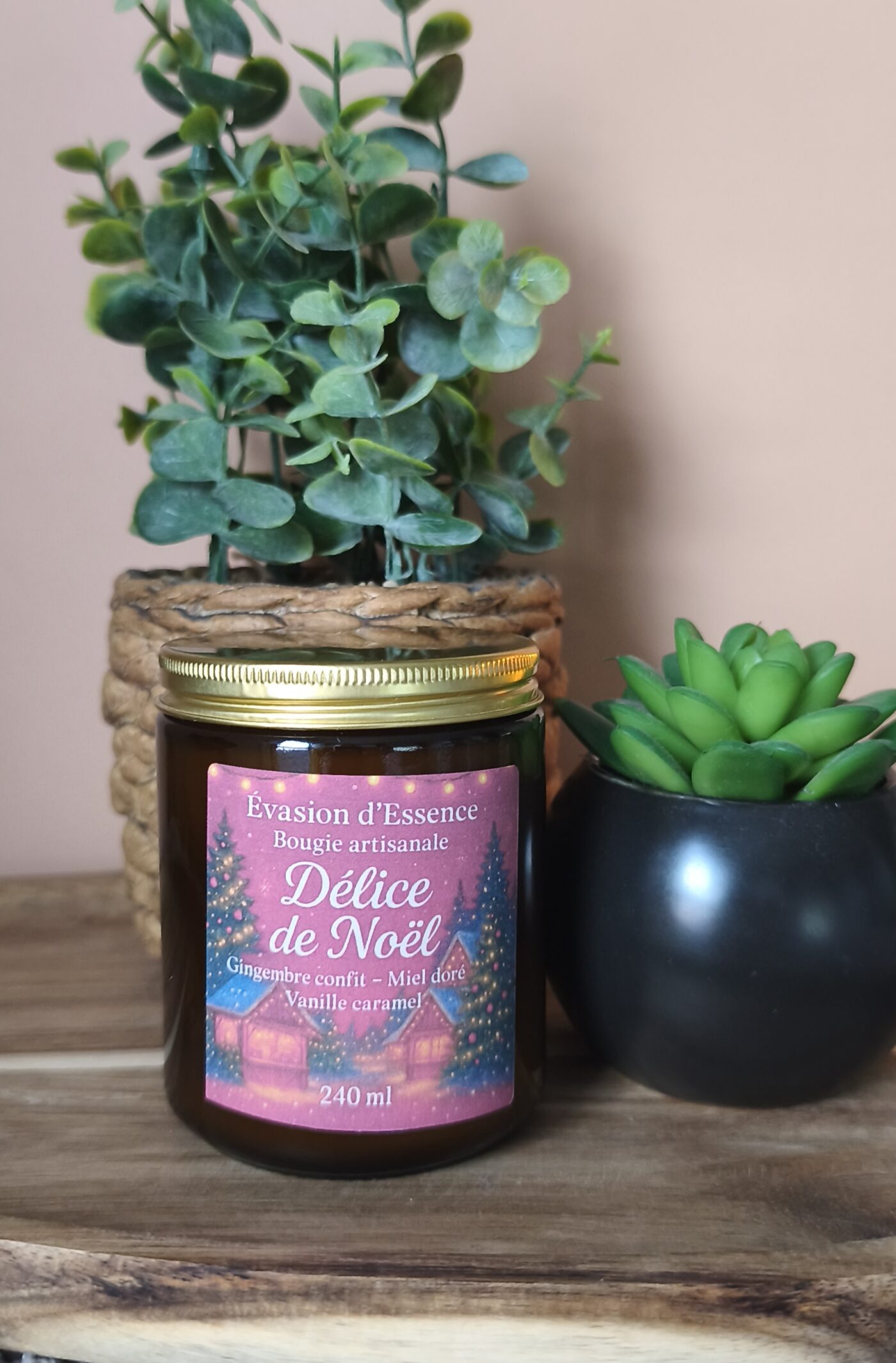 Bougie Artisanale – Délice de Noël