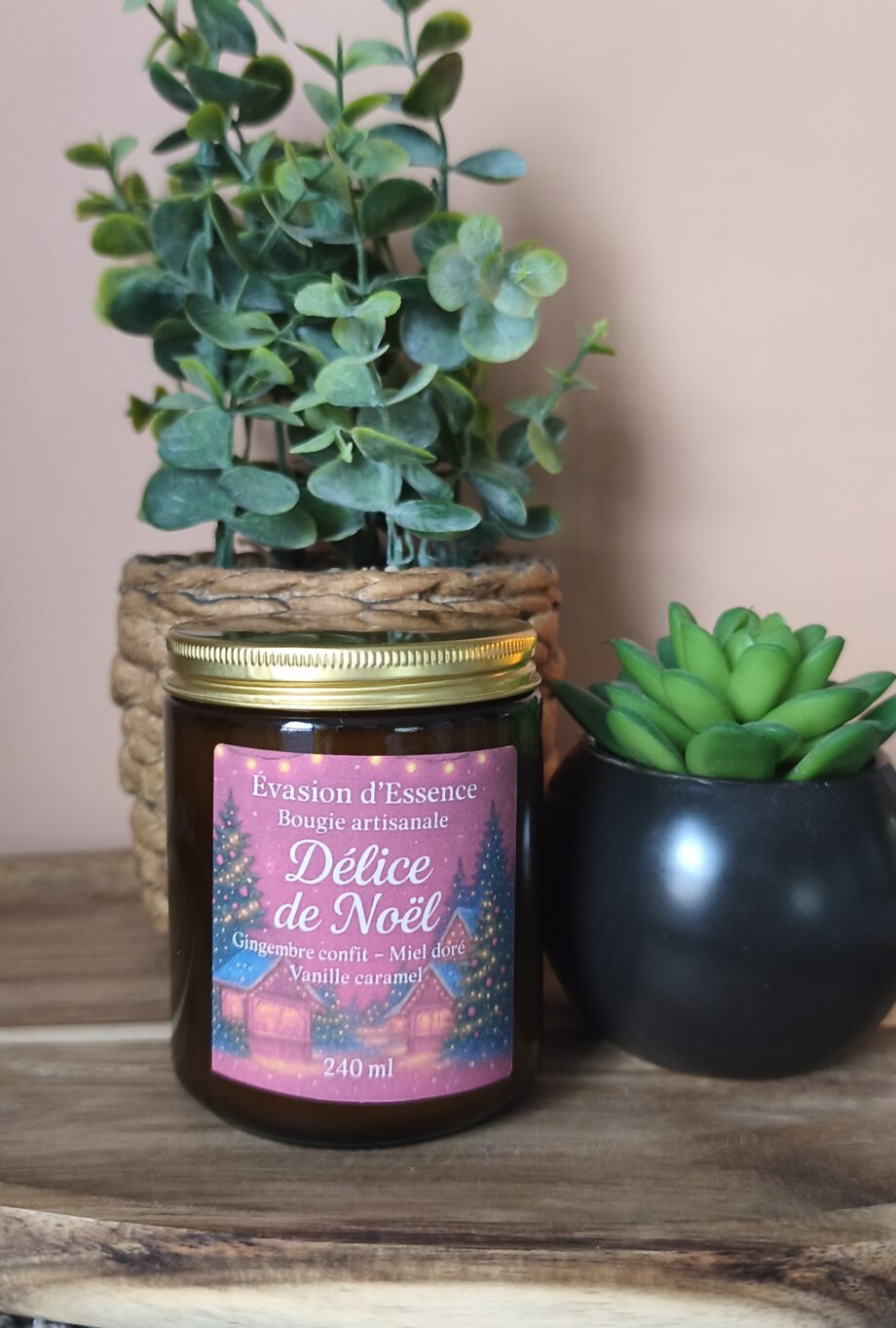 Bougie Artisanale – Délice de Noël